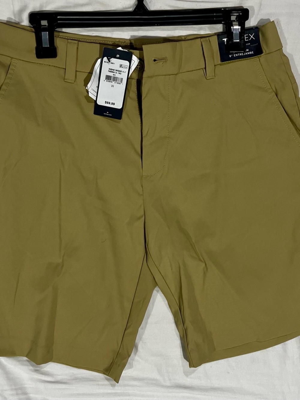 Tommy Hilfiger kaki ThFlex Flat Front Shorts